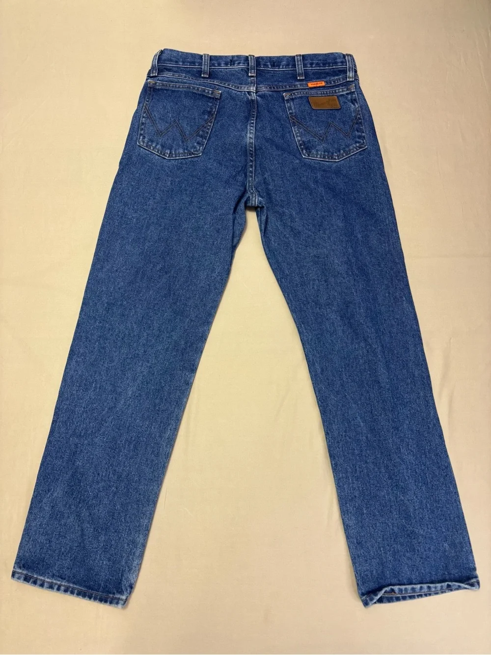 Wrangler Flame Resistant Men's Straight-Leg Blue Denim Jeans Size 33 x 30